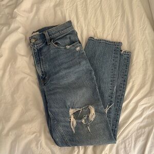 Abercrombie & Fitch Blue High Rise Mom Jeans